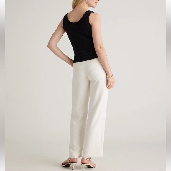 Quince NWT 100% organic cotton waffle stitch sweater tank size large - Picture 2 of 14